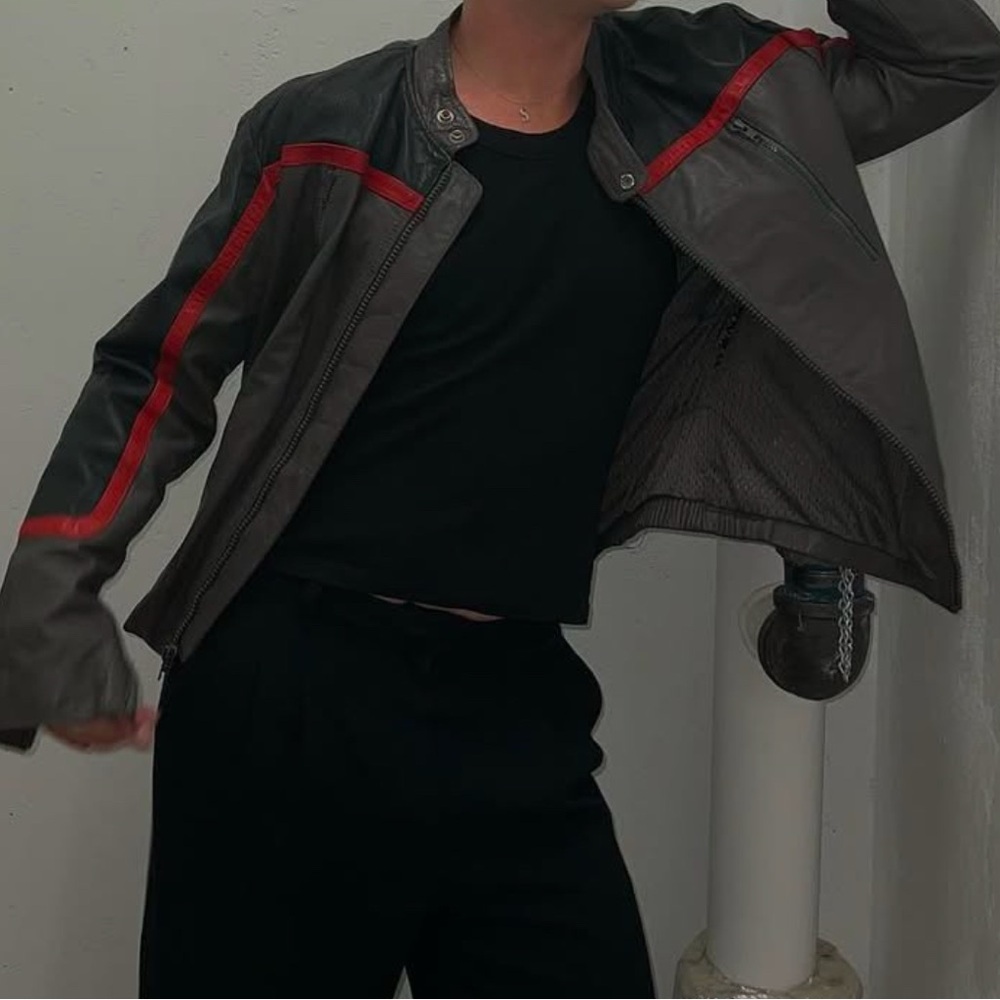 Vintage Leather Moto Jacket